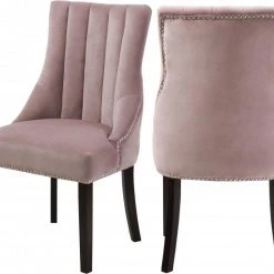 Meridian Furniture Oxford Velvet Dining Chair Set Of 2 Dining Room