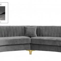 Meridian Furniture Jackson Velvet 2 Piece Sectional Living Room