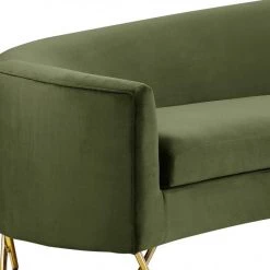 Meridian Furniture Living Room Serpentine Velvet 3pc. Sectional