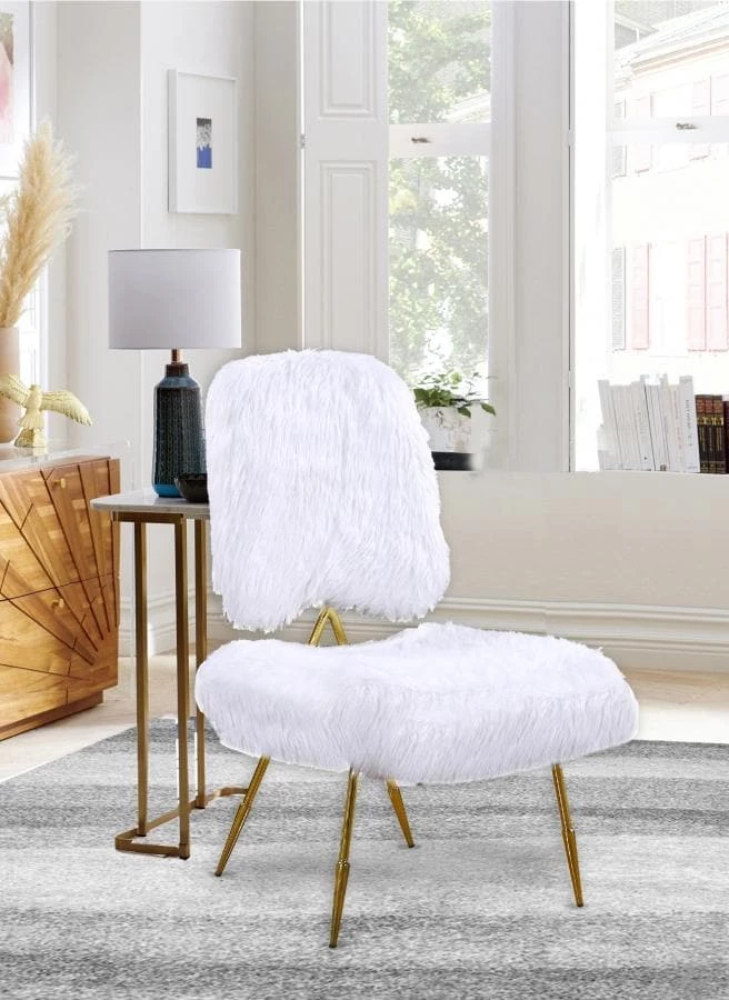 Meridian Furniture Magnolia Faux Fur Accent Chair (Set Of 2)