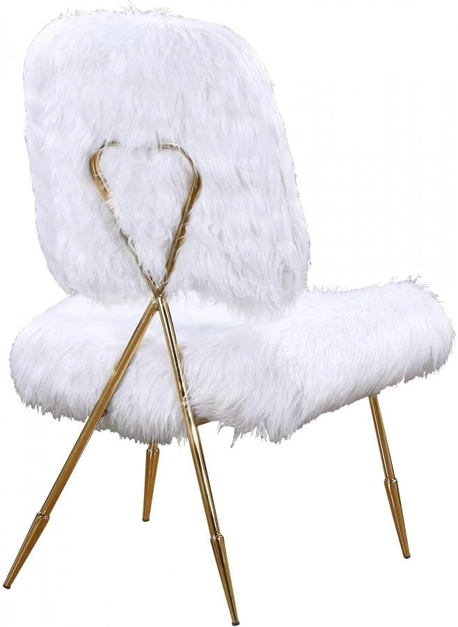 Meridian Furniture Magnolia Faux Fur Accent Chair (Set Of 2)