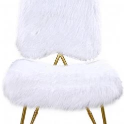 Meridian Furniture Magnolia Faux Fur Accent Chair (Set Of 2)
