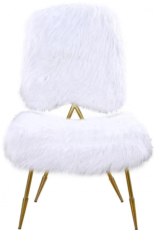 Meridian Furniture Magnolia Faux Fur Accent Chair (Set Of 2)