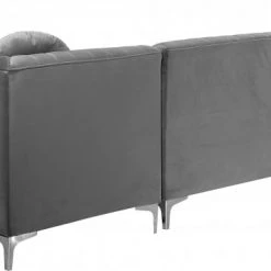 Meridian Furniture Graham Velvet 3 Piece Sectional