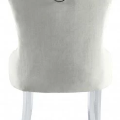 Meridian Furniture Miley Velvet Dining Chair With Acrylic Legs Set Of 2 Dining Room