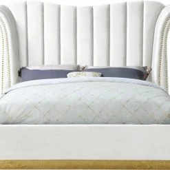 Meridian Furniture Bedroom Flora Velvet Bed