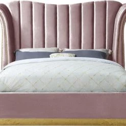 Meridian Furniture Bedroom Flora Velvet Bed