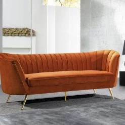 Meridian Furniture Living Room Margo Velvet Sofa