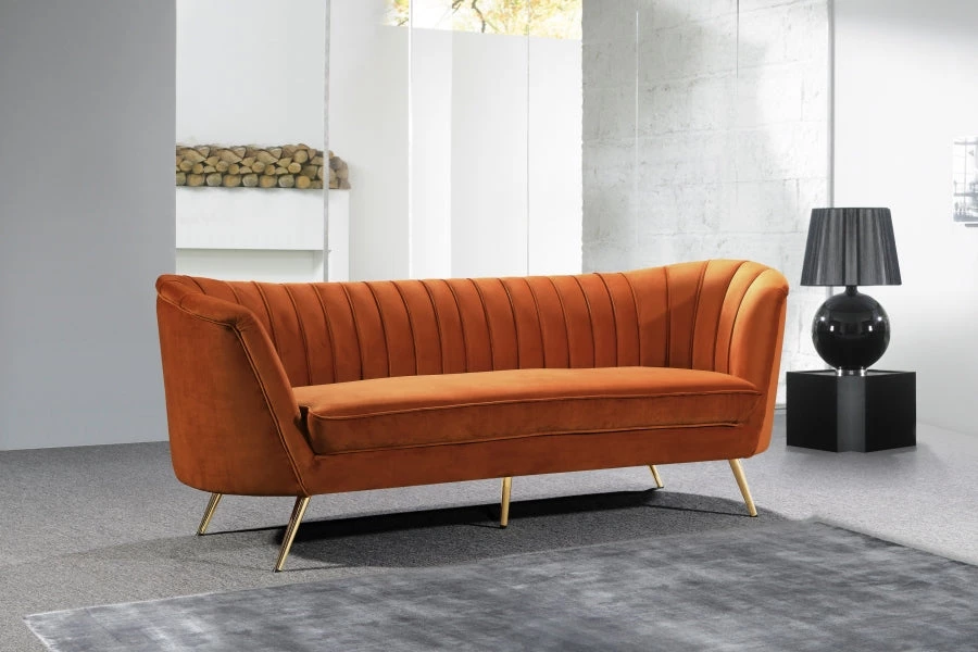 Meridian Furniture Living Room Margo Velvet Sofa