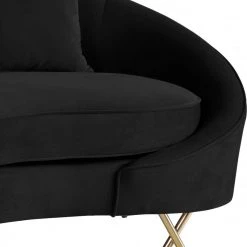 Meridian Furniture Serpentine Velvet Sofa