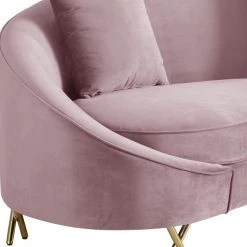 Meridian Furniture Serpentine Velvet Sofa