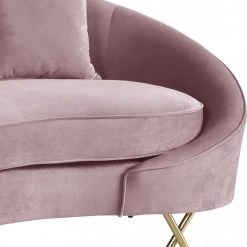 Meridian Furniture Serpentine Velvet Sofa