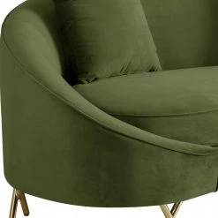 Meridian Furniture Serpentine Velvet Sofa