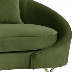 Meridian Furniture Serpentine Velvet Sofa