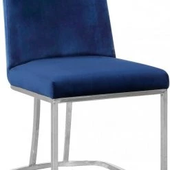 Meridian Furniture Heidi Velvet Dining Chair Set Of 2 Dining Room