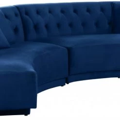 Meridian Furniture Kenzi Velvet 2 Piece Sectional