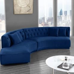 Meridian Furniture Kenzi Velvet 2 Piece Sectional