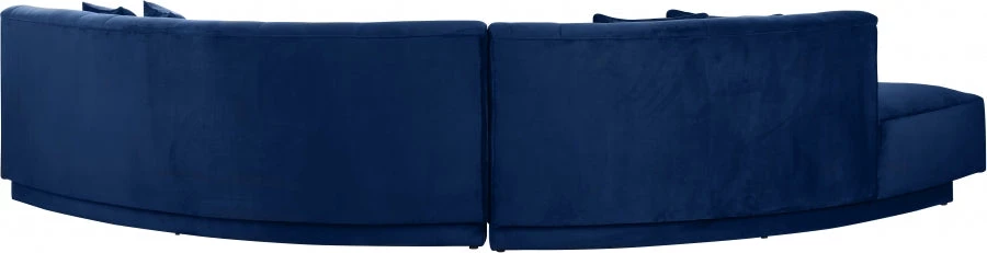 Meridian Furniture Kenzi Velvet 2 Piece Sectional