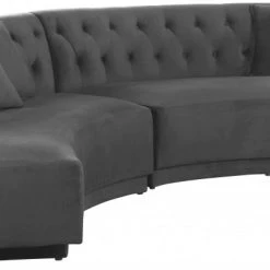 Meridian Furniture Kenzi Velvet 2 Piece Sectional