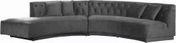 Meridian Furniture Kenzi Velvet 2 Piece Sectional