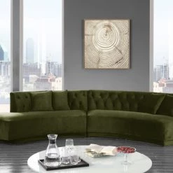 Meridian Furniture Kenzi Velvet 2 Piece Sectional