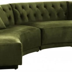 Meridian Furniture Kenzi Velvet 2 Piece Sectional
