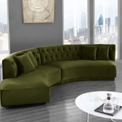 Meridian Furniture Kenzi Velvet 2 Piece Sectional