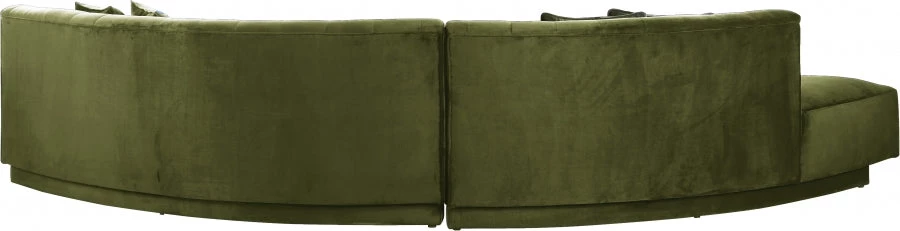 Meridian Furniture Kenzi Velvet 2 Piece Sectional