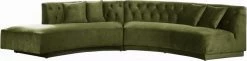 Meridian Furniture Kenzi Velvet 2 Piece Sectional