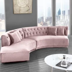 Meridian Furniture Kenzi Velvet 2 Piece Sectional