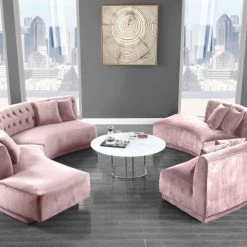 Meridian Furniture Kenzi Velvet 2 Piece Sectional