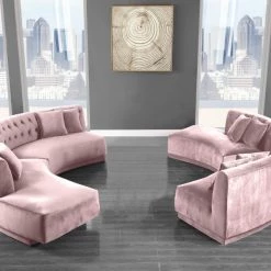 Meridian Furniture Kenzi Velvet 2 Piece Sectional