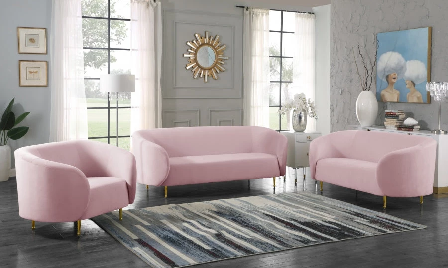 Meridian Furniture Living Room Lavilla Velvet Sofa