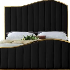 Meridian Furniture Jolie Velvet Bed Bedroom