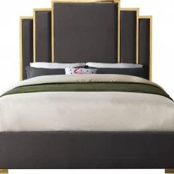 Meridian Hugo Velvet Bed