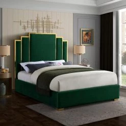 Meridian Hugo Velvet Bed