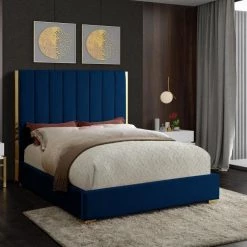 Meridian Furniture Becca Velvet Bed
