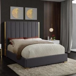 Meridian Furniture Becca Velvet Bed