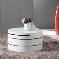 VIG Modrest Tier - Modern Swivel Coffee Table