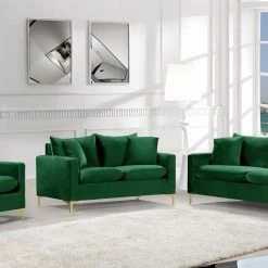 Meridian Furniture Living Room Naomi Velvet Sofa