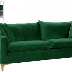 Meridian Furniture Living Room Naomi Velvet Sofa