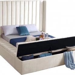 Meridian Furniture Bedroom Kiki Velvet Bed