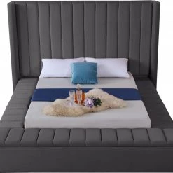 Meridian Furniture Bedroom Kiki Velvet Bed