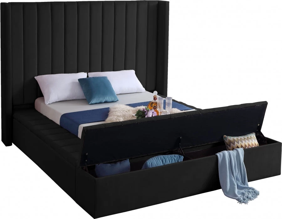 Meridian Furniture Bedroom Kiki Velvet Bed