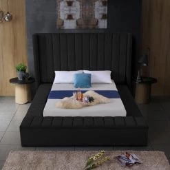 Meridian Furniture Bedroom Kiki Velvet Bed