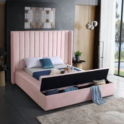 Meridian Furniture Bedroom Kiki Velvet Bed