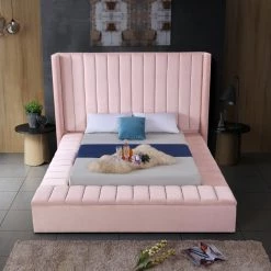 Meridian Furniture Bedroom Kiki Velvet Bed