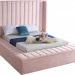 Meridian Furniture Bedroom Kiki Velvet Bed