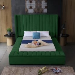 Meridian Furniture Bedroom Kiki Velvet Bed