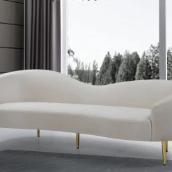Meridian Furniture Ritz Velvet Sofa Living Room